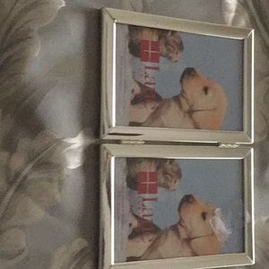 4x 6 inch sterling double picture frame